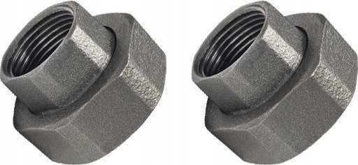 Odlewnia Zawiercie DWUZŁ.FIG 615 1 1/4x2 CZARNA RUB 1 1/4" - 5907791618283