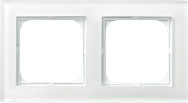 Ospel Ramka Sonata 2-krotna szklana biała (R-2RG/31)