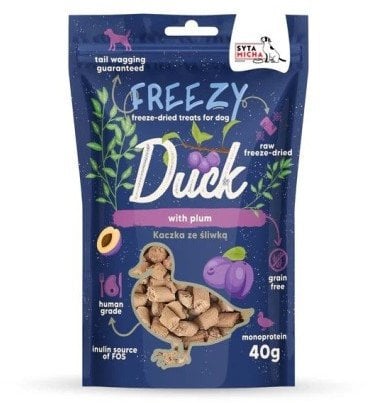 SYTA MICHA FREEZY Kaczka ze śliwą i suszonym tymiankiem przysmak dla psa 40g