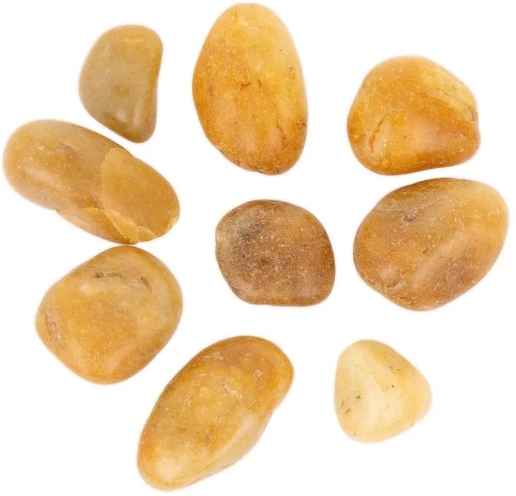 Kamienie polerowane Yellow Pebble 10-20 mm do akwarium terrarium, 10kg/OPAK