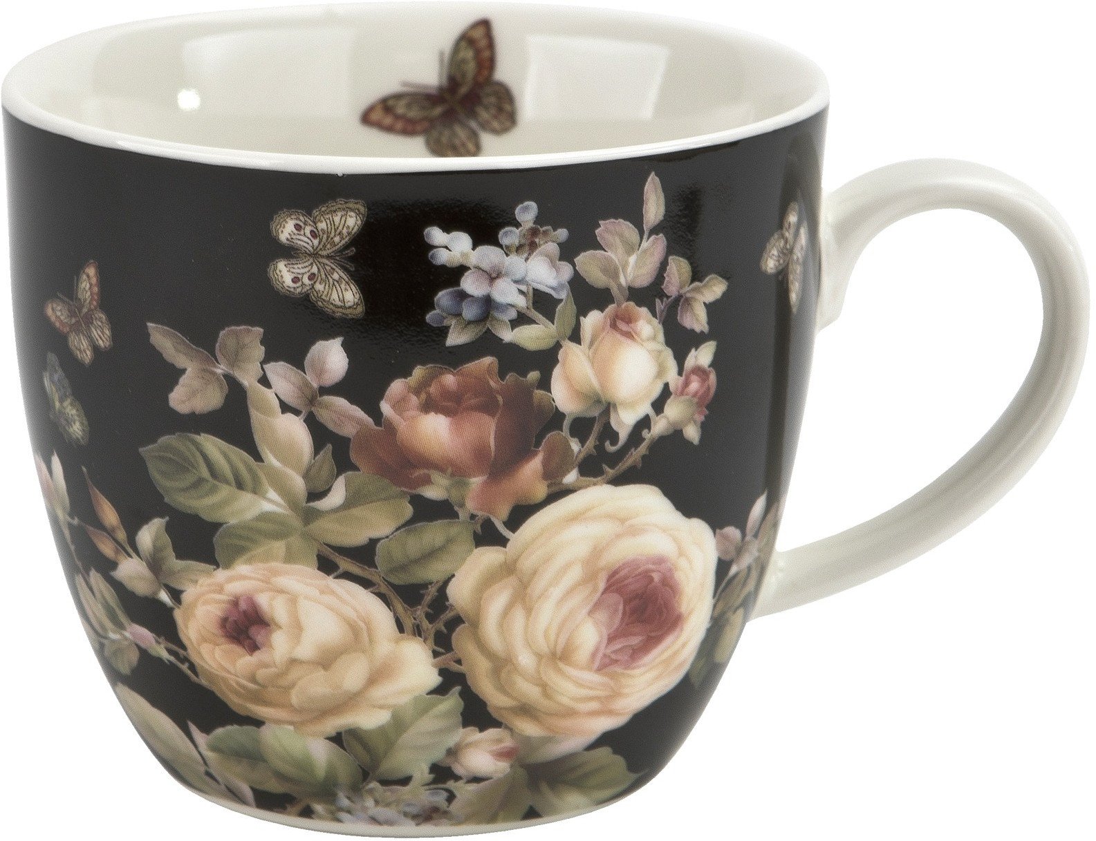 Kubek porcelanowy 460 ml Warda w koszyczku