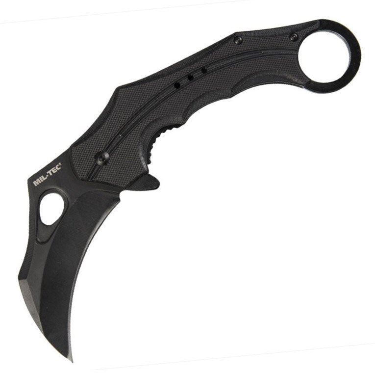 Mil-Tec Nóż składany G10 Karambit Black (15301402)
