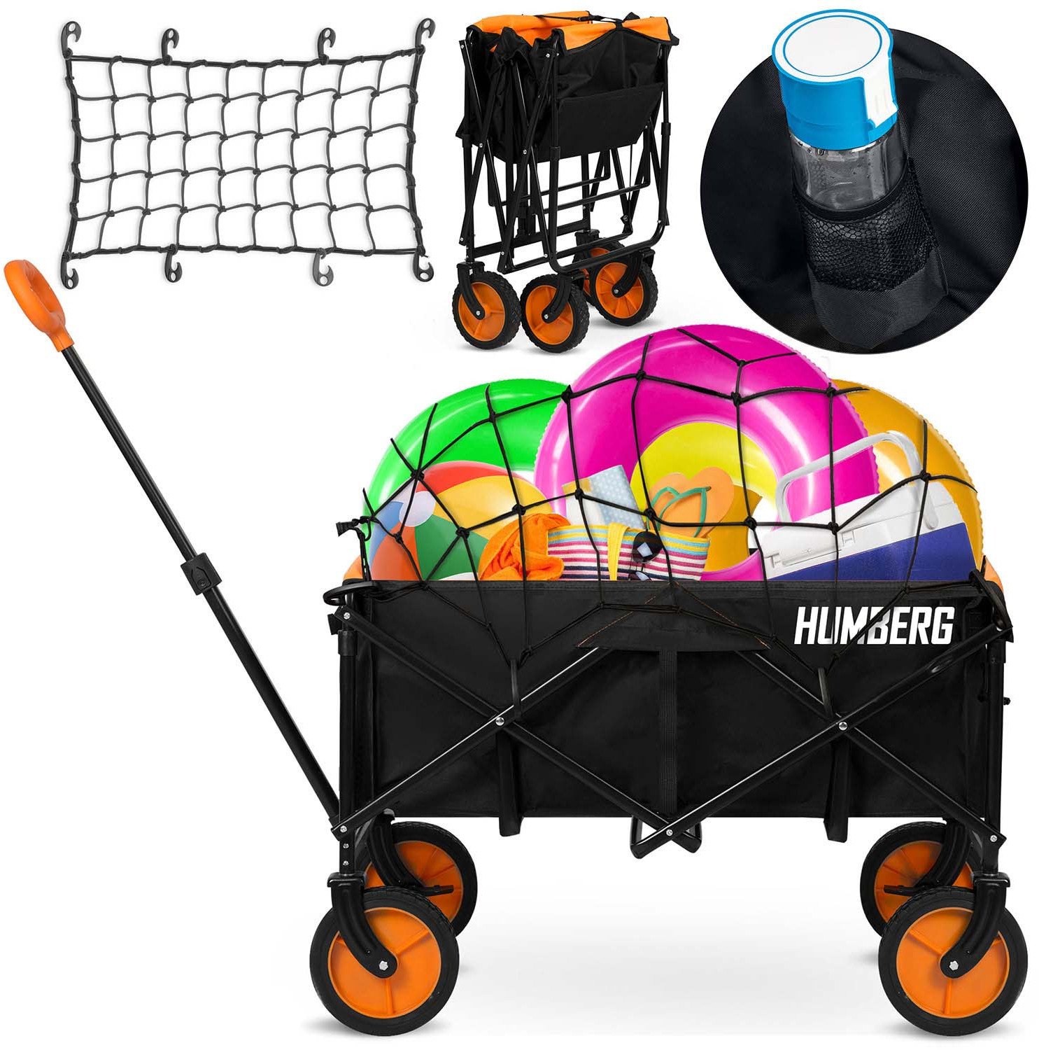 Wózek transportowy, składany z siatką 100l Humberg HM-513