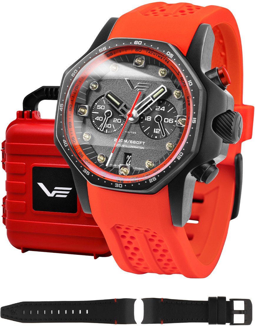 Zegarek męski Vostok Europe VK64-640C699S czerwony