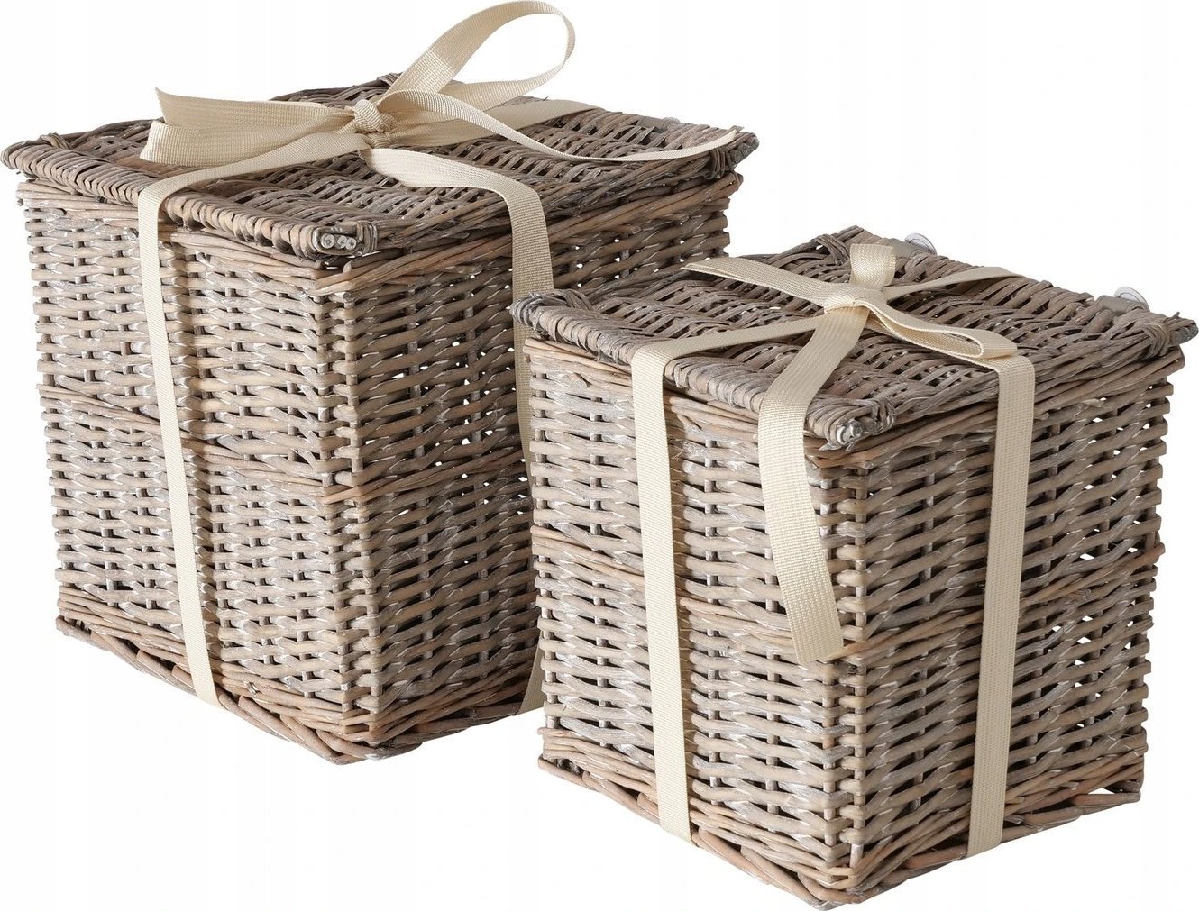 Boltze Kosze wiklinowe zamykane TANGO, 3 sztuki