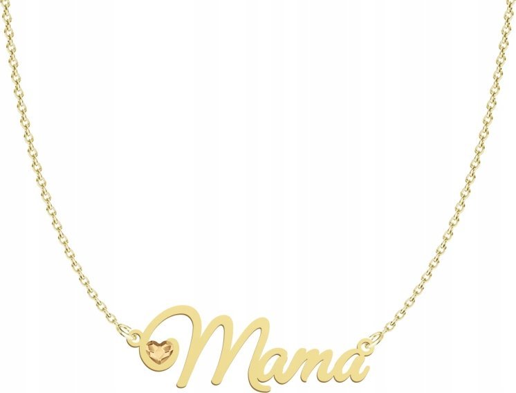 Radziszewska Jewellery Pozłacany Naszyjnik MAMA Dzień Mamy Dedykacja