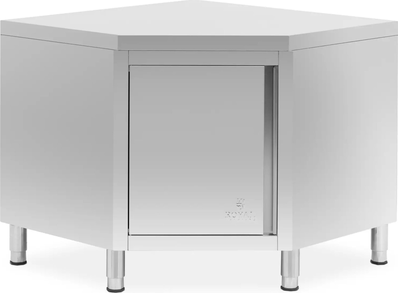 Royal Catering Szafa gastronomiczna narożna STAL 100 x 100 x 87 cm Szafa gastronomiczna narożna STAL 100 x 100 x 87 cm