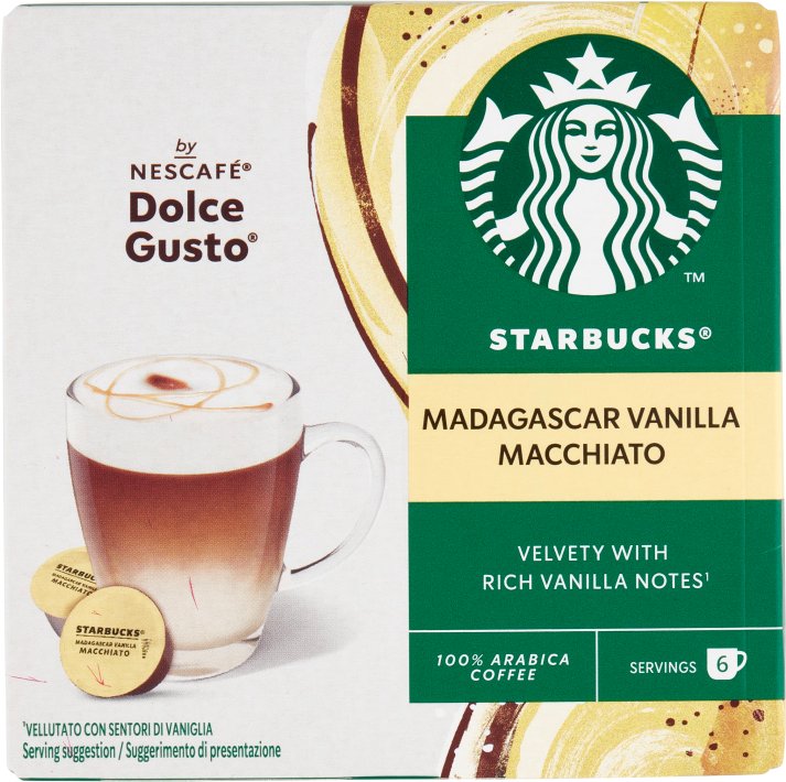 Kawa w kapsułkach Dolce Gusto Madagascar Vanilla Macchiato 132g - Starbucks