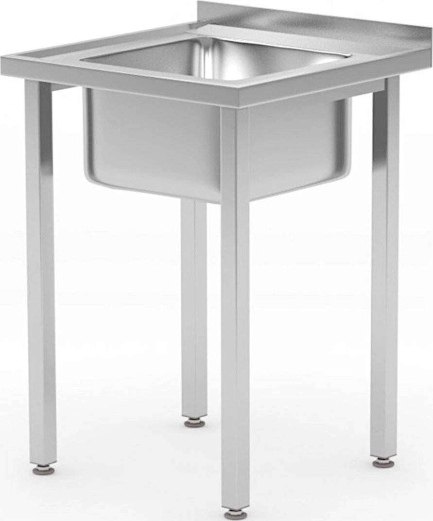 Zlewozmywak Hendi Basen zlew jednokomorowy Budget Line STAL 600 x 600 x 850 cm - Hendi 816752