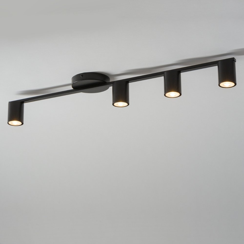 Lampa sufitowa Sigma Przysufitowa lampa hotelowa Sky tuby czarne na listwie