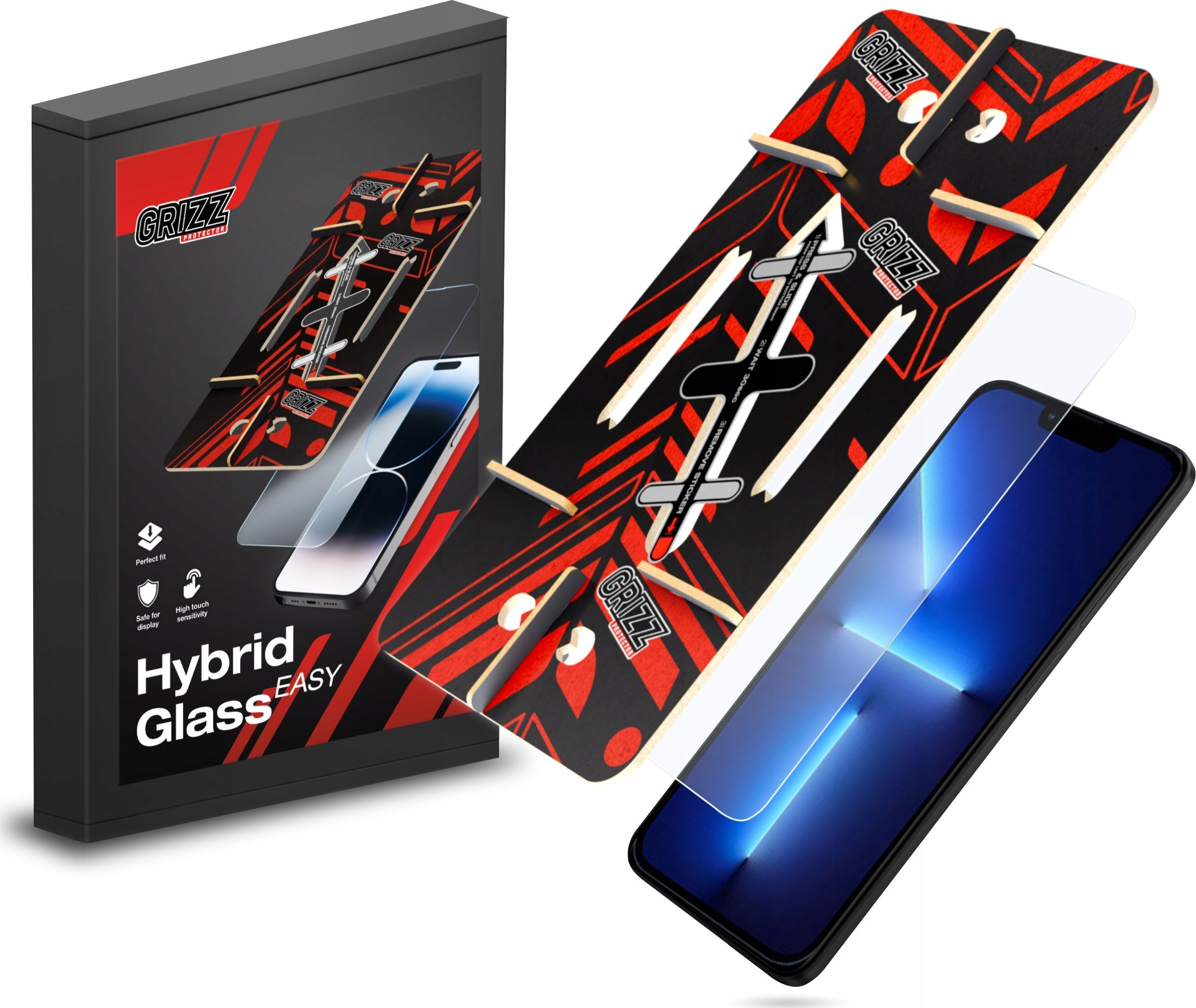 GrizzGlass Szkło hybrydowe HybridGlass Easy do Apple iPhone 13 Pro Max