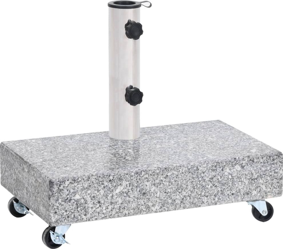 vidaXL Stojak pod parasol, jasnoszary, 45x25x8,3 cm, granitowy