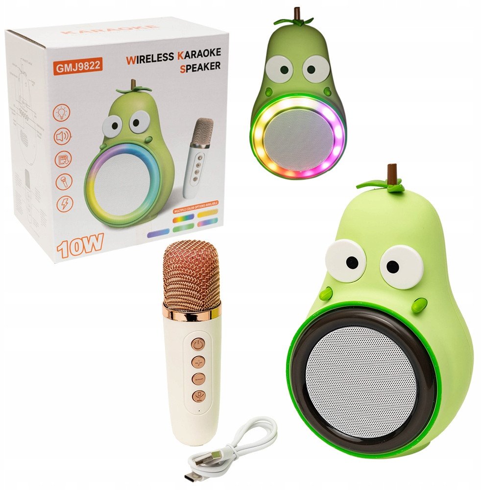 Zestaw do karaoke gruszka - głośnik i mikrofon