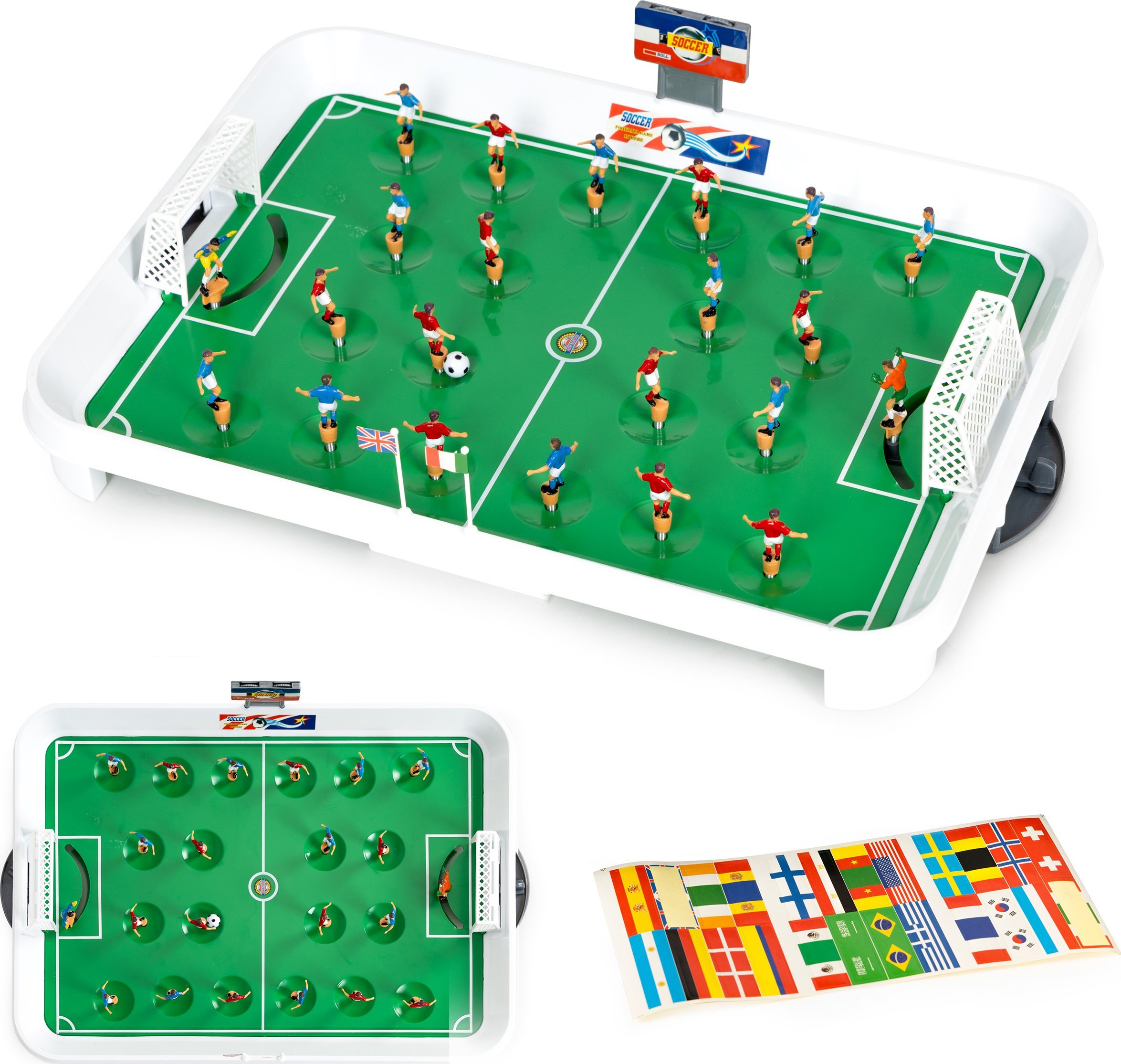 Multistore Gra mini stół piłkarzyki na sprężynach 22 zawodników