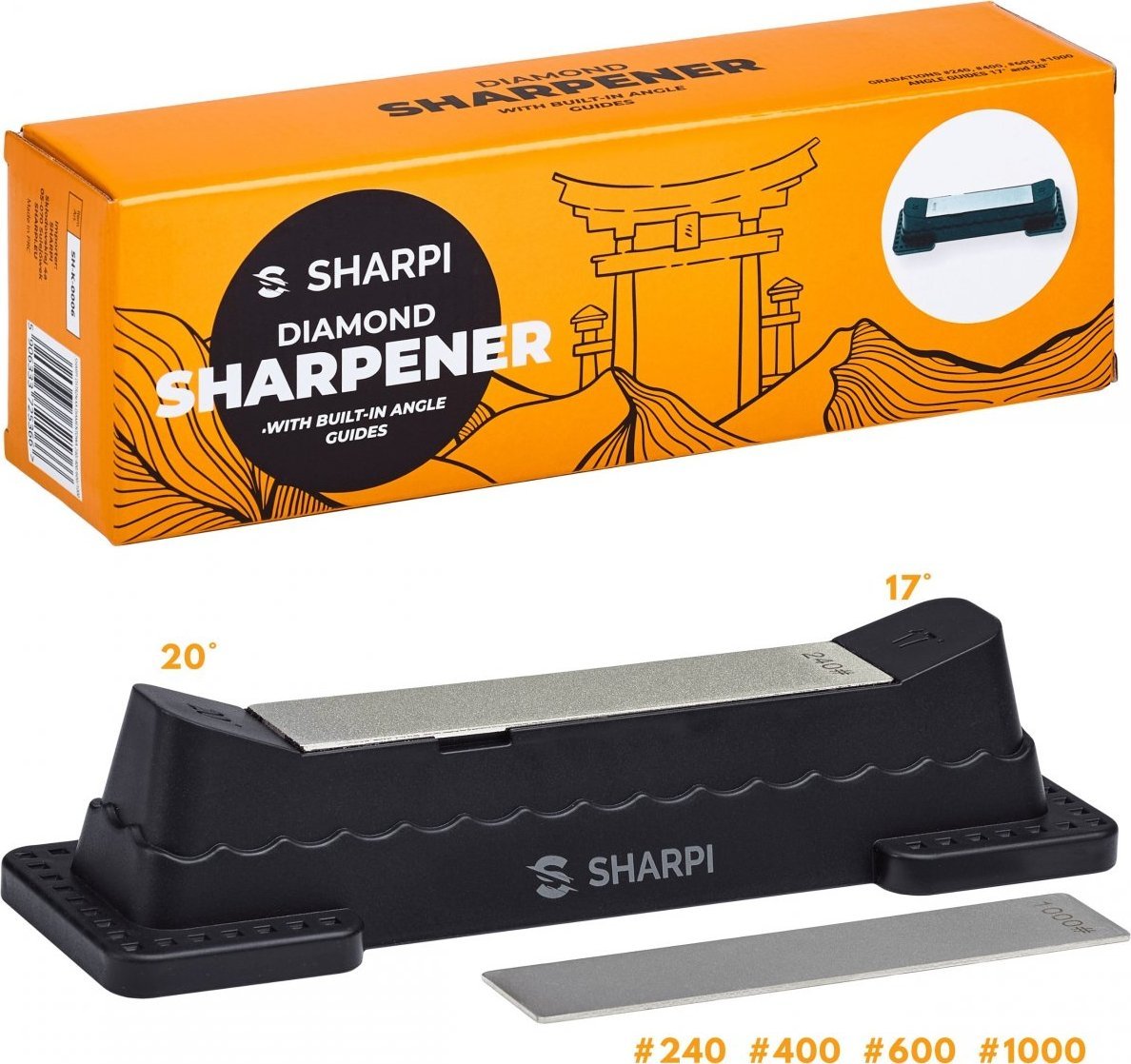 Ostrzałka do noży diamentowa 240/400/600/1000 z prowadnicą kątowa 17 i 20 SHARPI