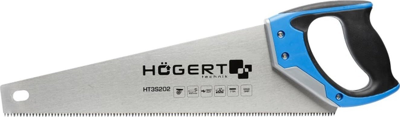 Högert Technik Piła ręczna 400 mm, 7 TPI, ostrza hartowane, trójstronnie ostrzone HT3S202