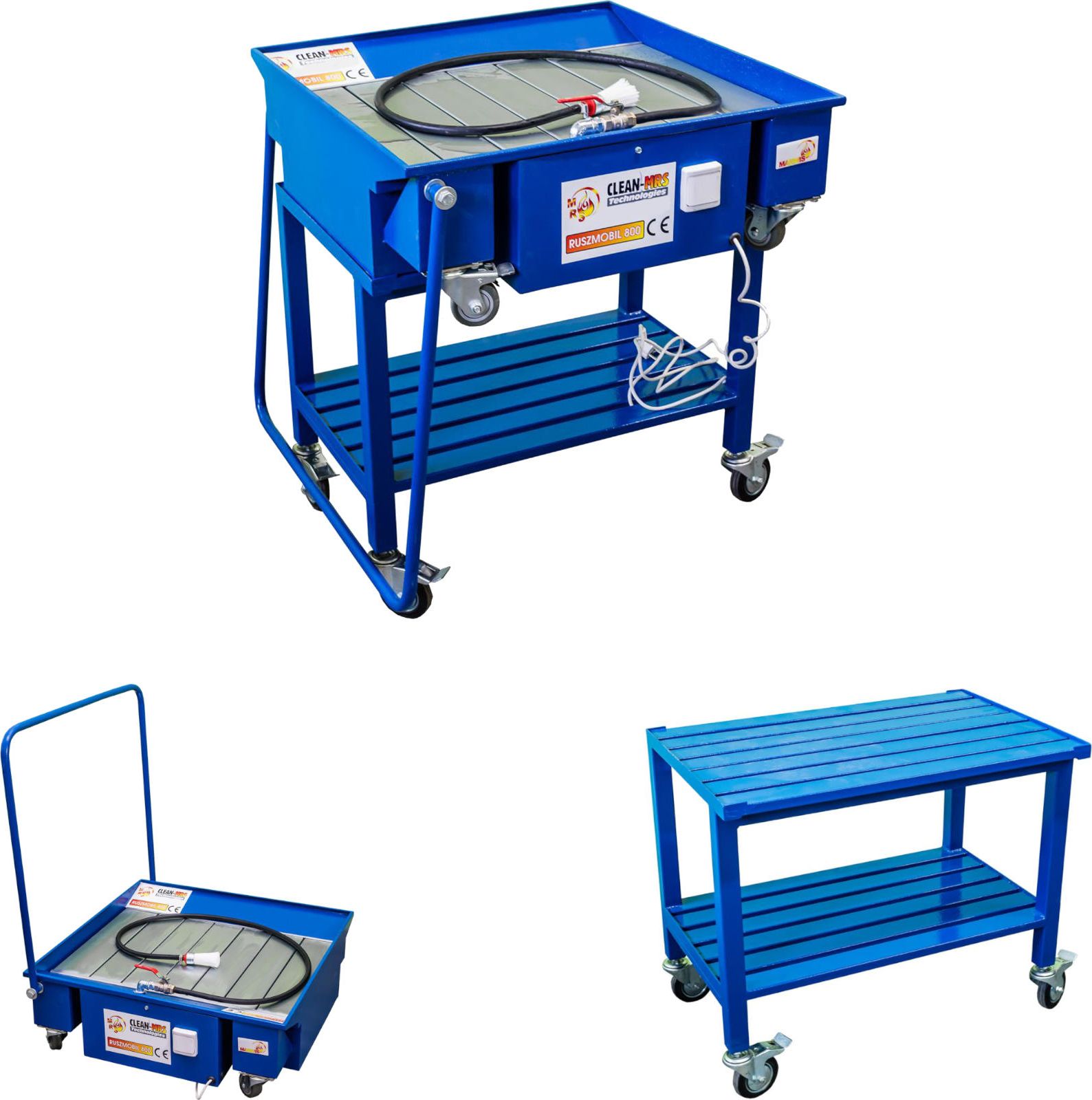 Marwis Myjka warsztatowa serwisowa do części silnika i podwozia RUSZMOBIL 800 2w1 Myjka warsztatowa mobilna RUSZMOBIL 800 2w1