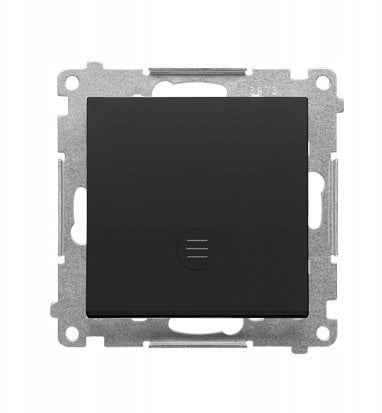 Kontakt-Simon Łącznik jedno biegunowy z podświetleniem LED (moduł) 10 AX, 250 V~, szybkozłącze czarny mat TW1L.01/149