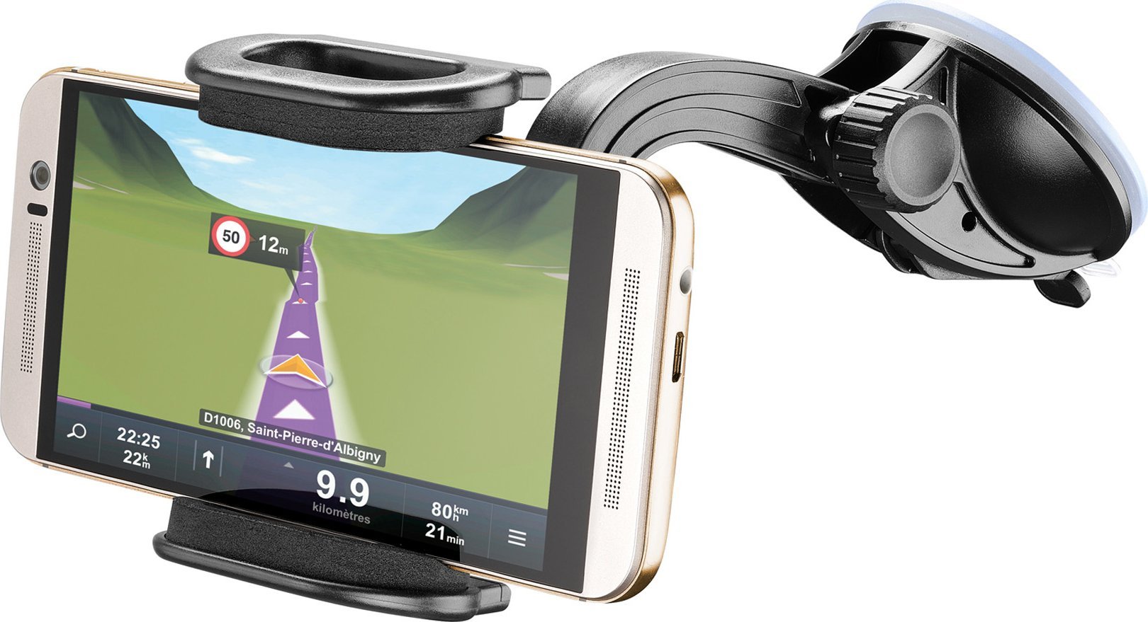 Cellular Line Cellularline KFZ-Halterung HUG FLEXI mit Supergrip-Saugnapf