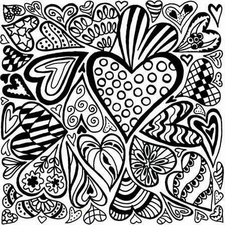 The Clay and Paint Factory Płytka z teksturą Serca 9x9 cm