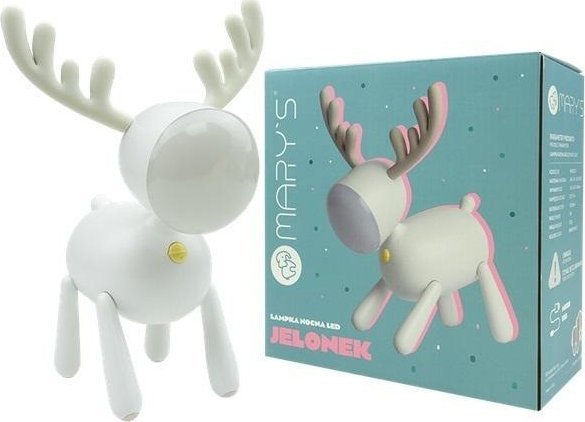 Lampka nocna LED jelonek biały