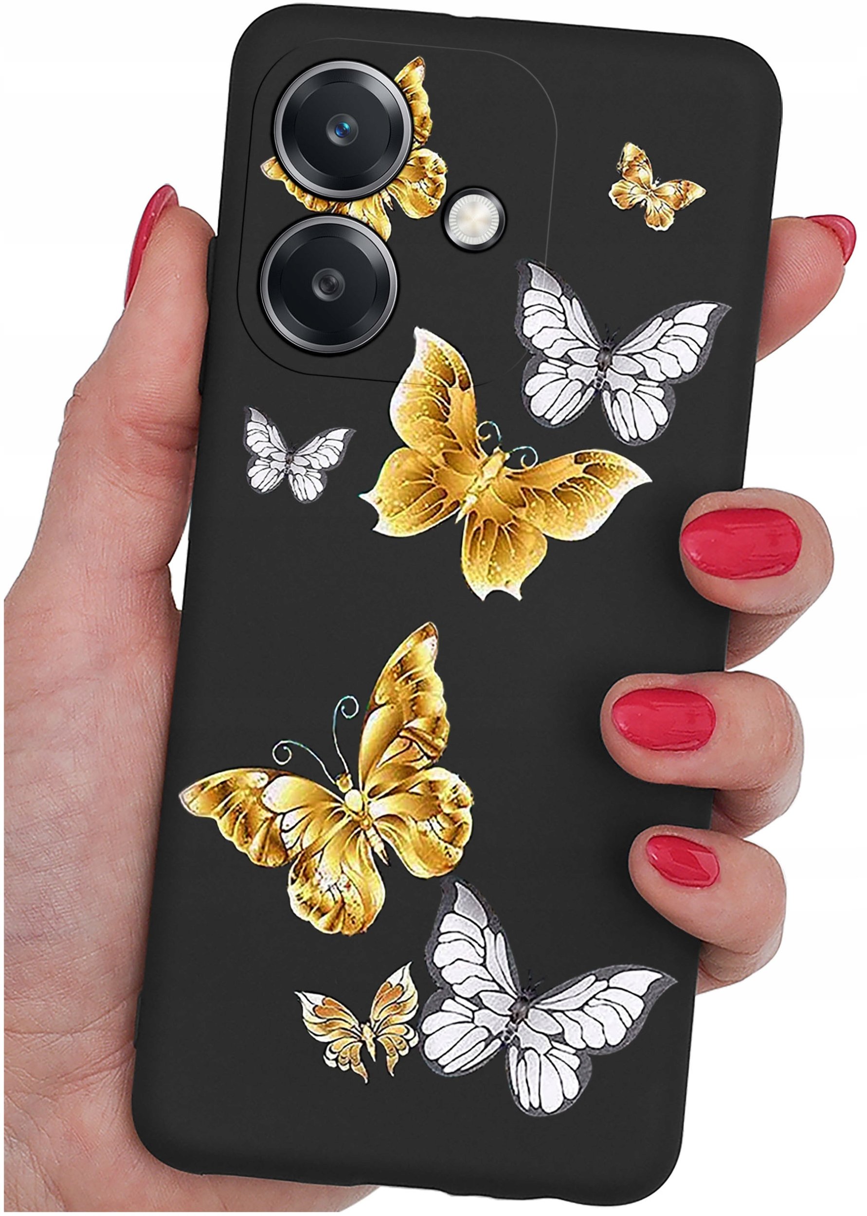 Etui do Oppo A40 | A40M | WZORY | SILIKONOWE MATT SZKŁO 9H