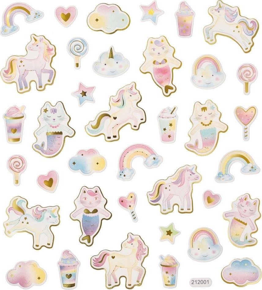 Naklejki jednorożce i syrenkotki 38szt