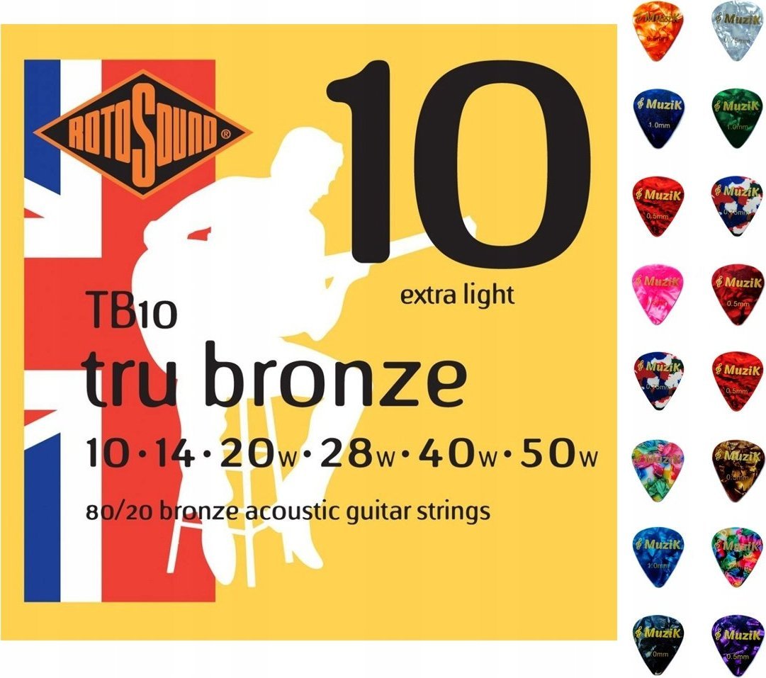 ERNIE BALL Struny do gitary akustycznej ROTOSOUND 10-50| TB10