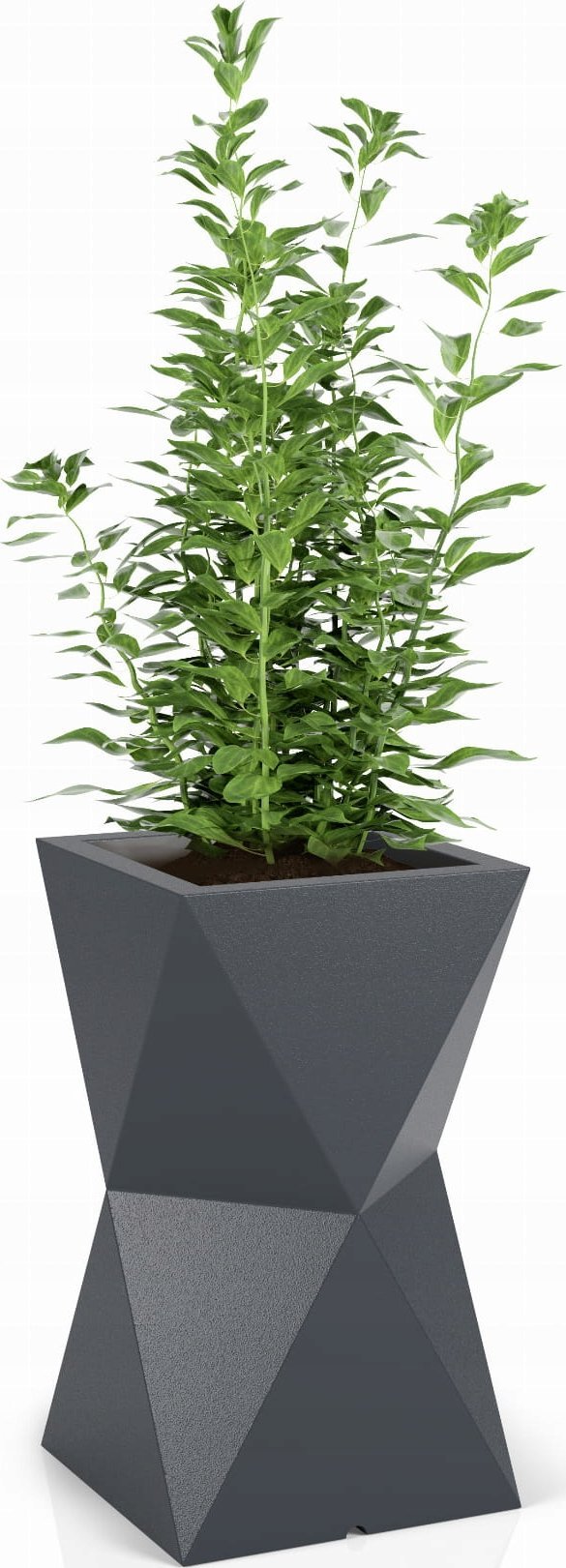 MONUMO Donica Monumo Valencia antracytowa z wewnętrzną półką