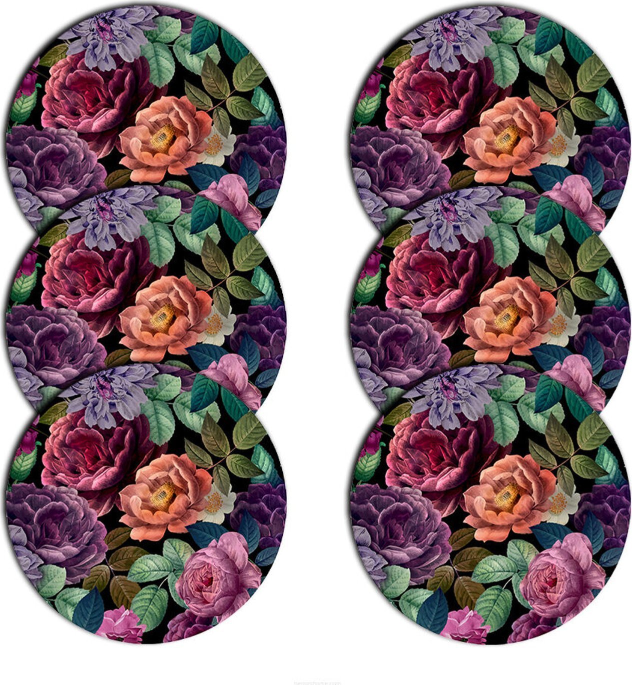 Bertoni Zestaw podkładek na stół okrągłych 6D - ENIGMA