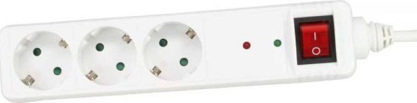 Listwa zasilająca InLine przeciwprzepięciowa 3 gniazda 1.5 m biała (16431Q)