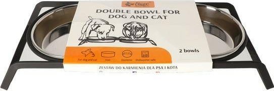 Dingo Dingo Zestaw Metalowy do Karmienia Psa i Kota 2x280ml
