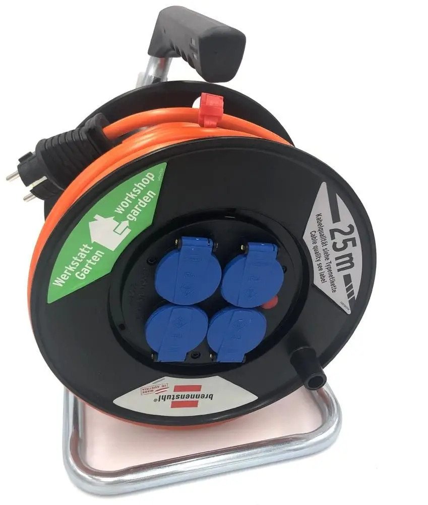 Przedłużacz bębnowy Brennensthul Akyga AK-CR-05 bryzgoszczelny 4 gniazda 3x1.5 mm IP44 25 m