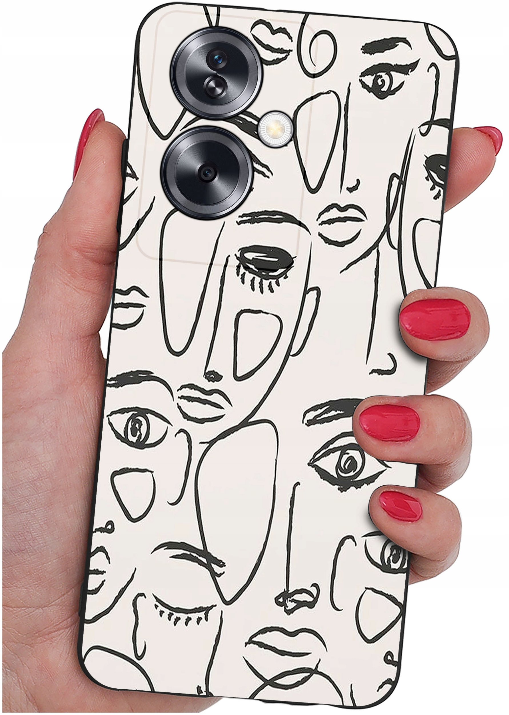 ETUI do Oppo A79 5G WZORY |SILIKONOWE MATT CASE + SZKŁO ochronne 9H