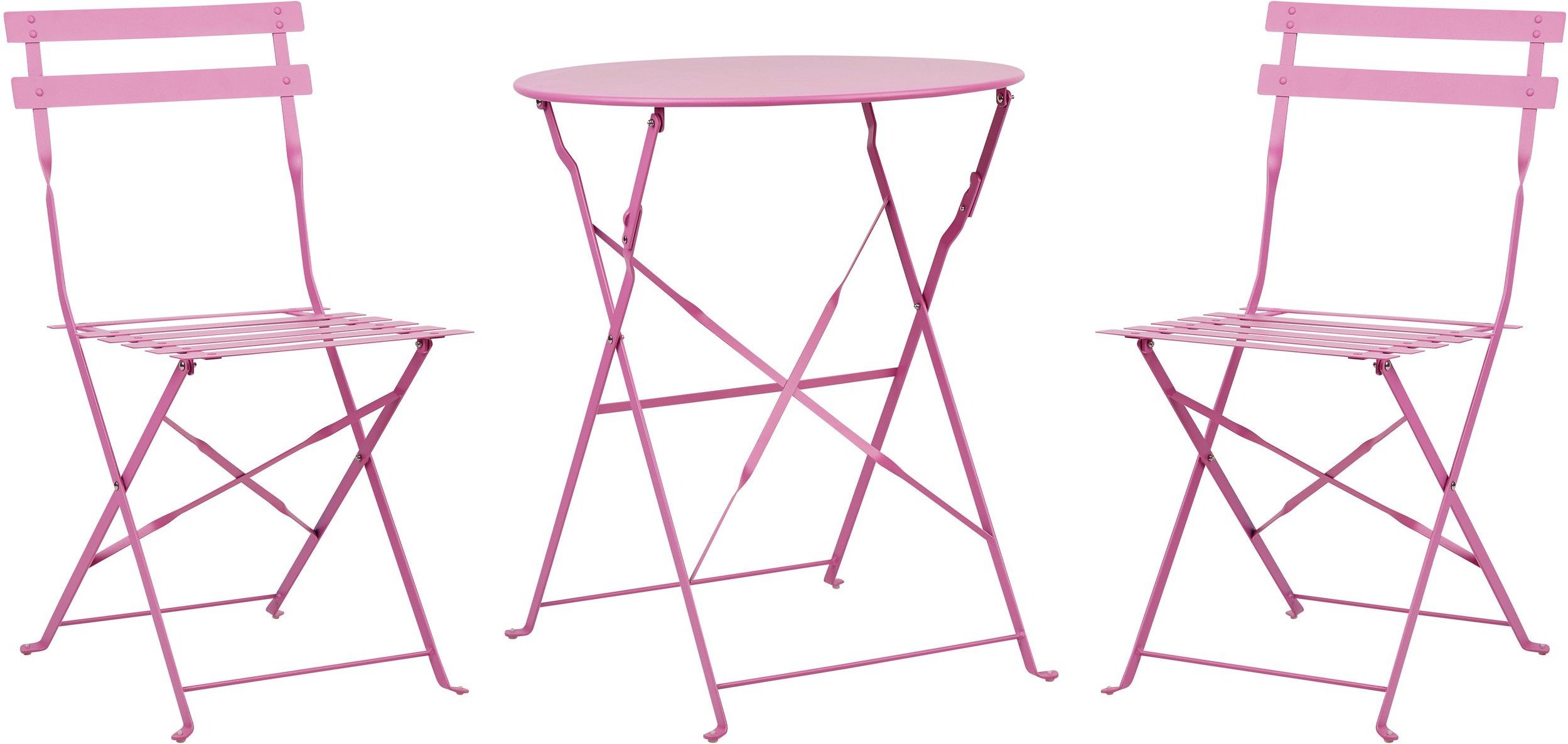Zestaw mebli balkonowych Składane FIORI Metal Różowy