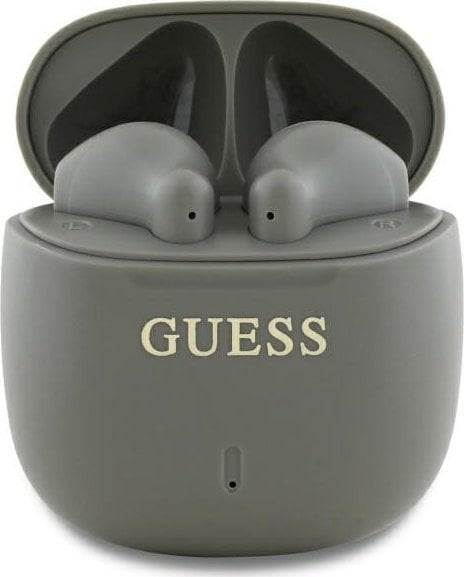 Słuchawki Guess Guess Bluetooth headphones GUTWSJ14ESGE TWS + docking station taupe Printed Classic Logo