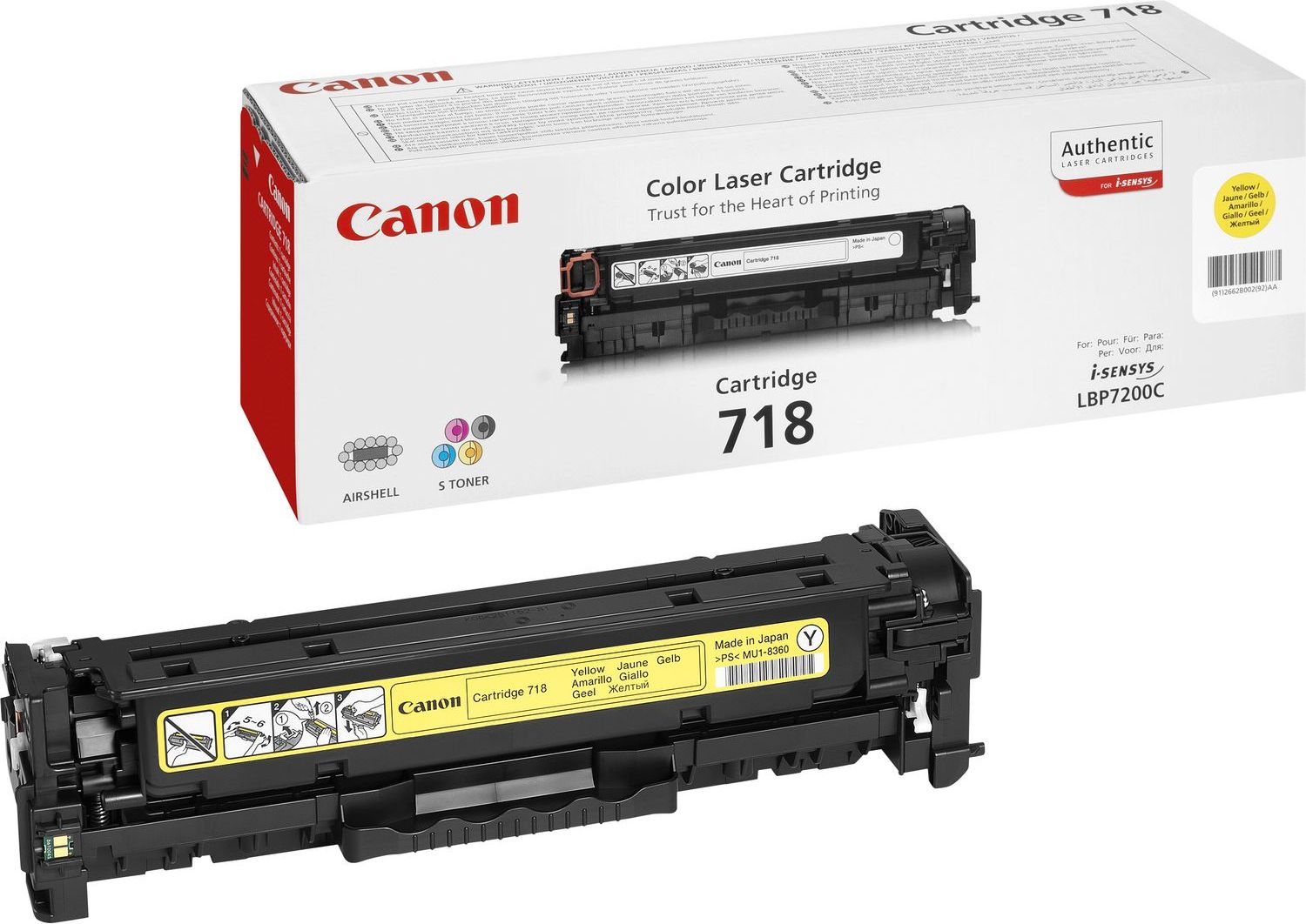Toner Canon CRG-718 Yellow Oryginał (2659B002AA)