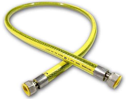 Mora PRZEWÓD GAZOWY oplot PVC F1/2-F1/2 L-1250 z dwiema obrotowymi nakrętkami