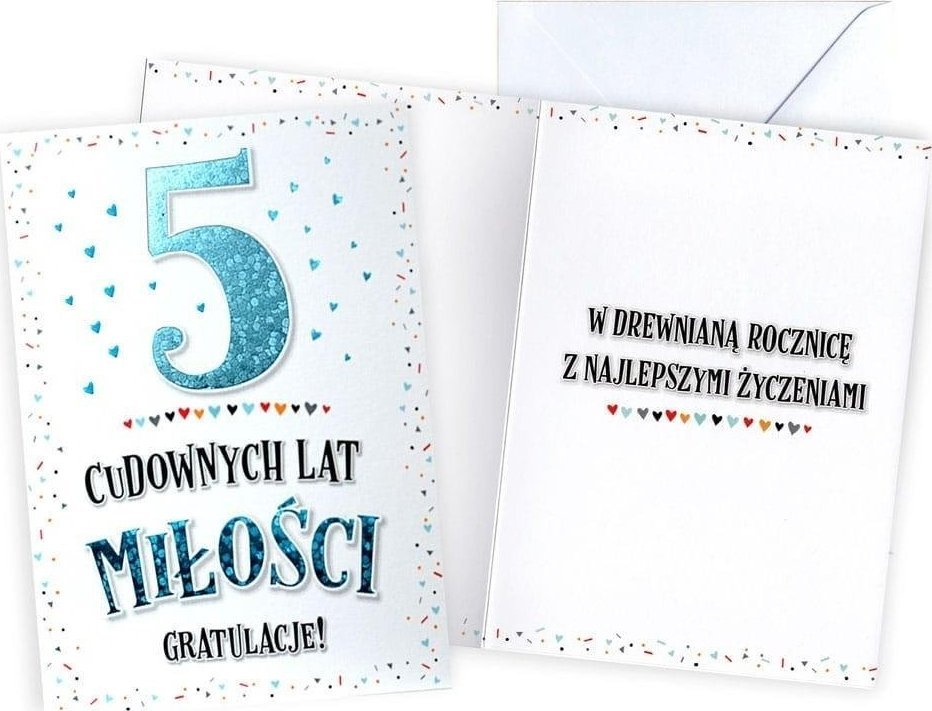 KUKARTKA KARNET V 5 ROCZNICA SLUBU V-078