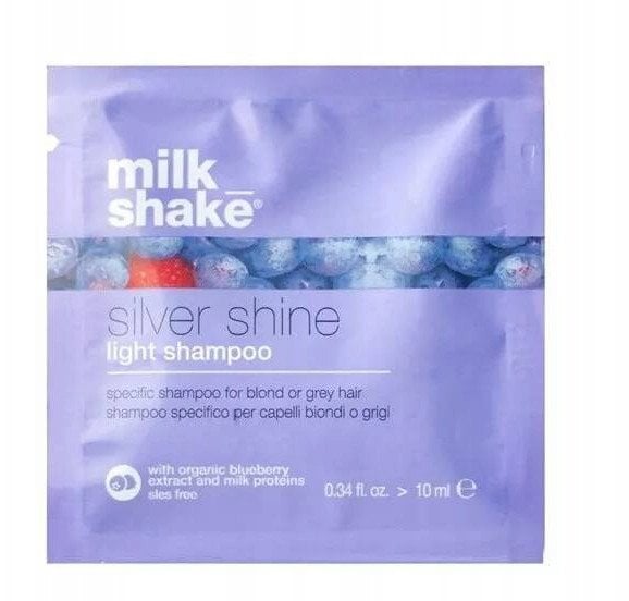 Milk Shake, Silver Shine Light, Sulfates-Free, Hair Shampoo, For Neutralisation Of Yellow Tones, 10 ml For Women
