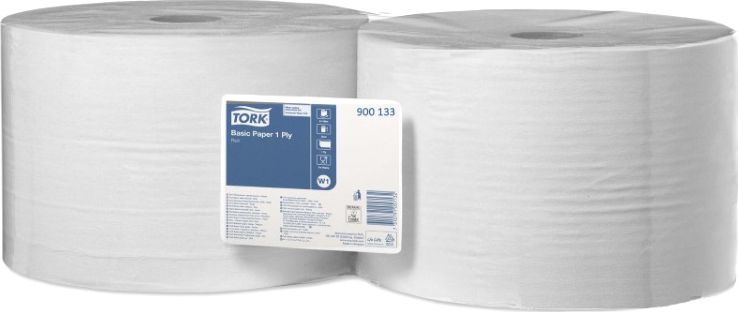 Tork Tork - Czyściwo papierowe w dużej roli do wycierania, szare - 1150 m