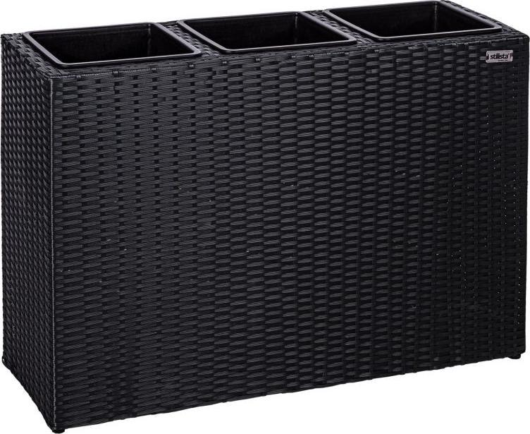 Stilista Stilista Stojak na 3 doniczki, czarny, 830 x 305 x 600 mm