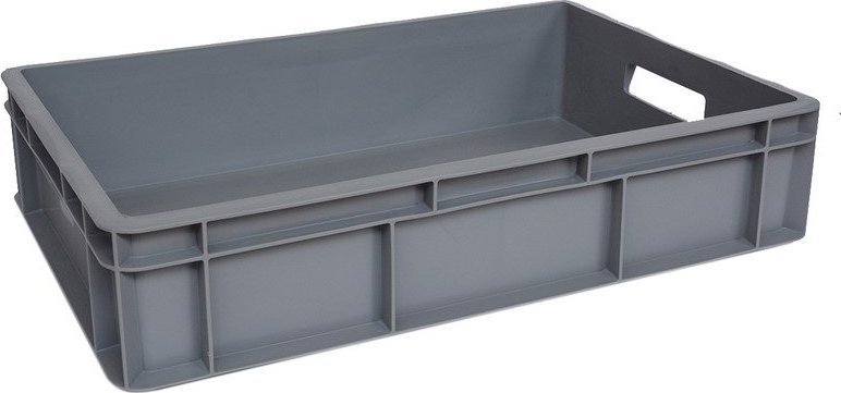 Artech Pojemnik transportowy EURO 130 ścianki i dno pełne, wym. 600 x 400 x 130 mm (kolor: szary)