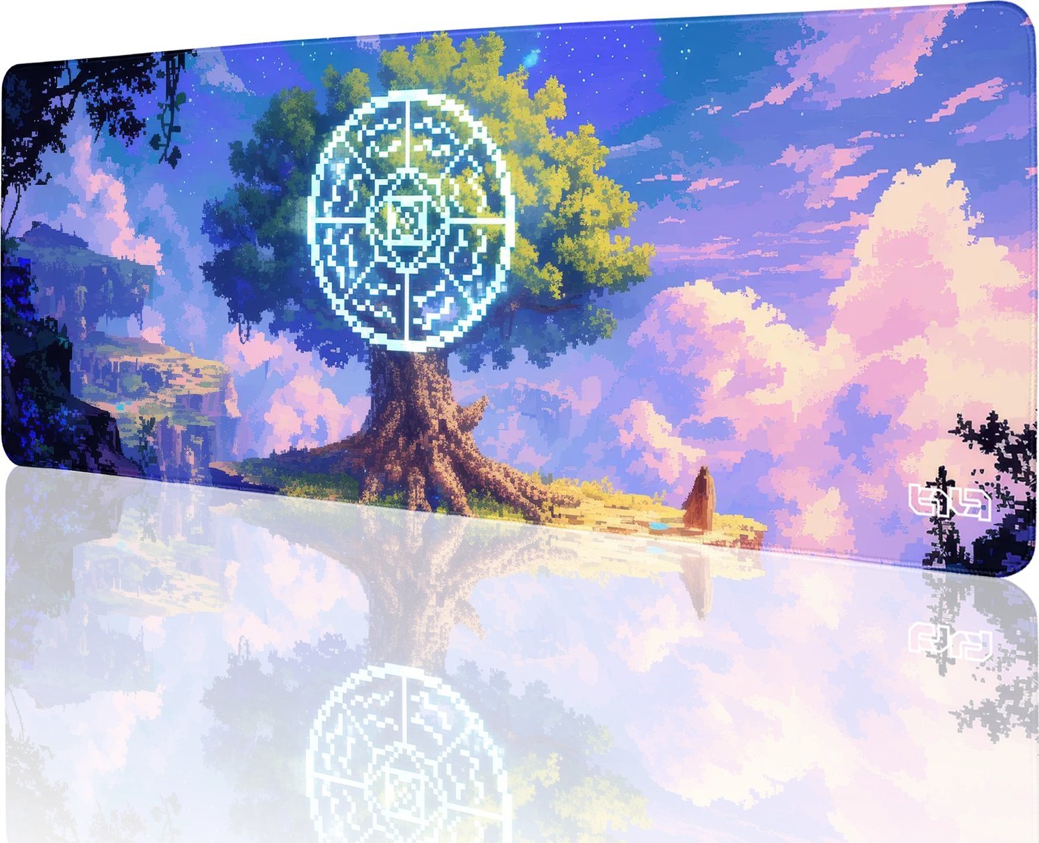 Podkładka Tilt PODKŁADKA GAMINGOWA Runiczne Drzewo 80x30 TILT Wytrzymała Duża Na biurko