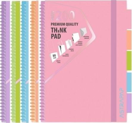 Kołozeszyt A5/200K PP Pastel ASTRA