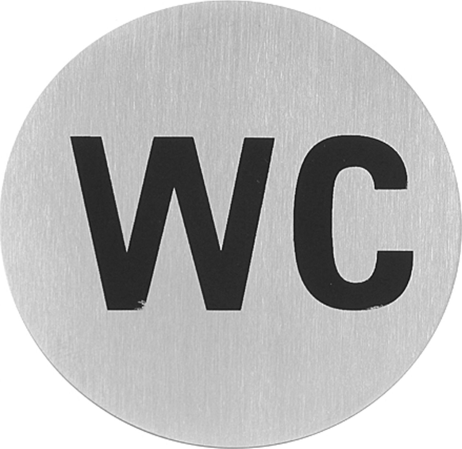 Hendi Tabliczka informacyjna samoprzylepna na drzwi WC stal nierdzewna śr. 75mm - Hendi 663622 Tabliczka informacyjna samoprzylepna na drzwi WC stal n