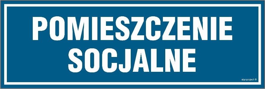 Mój dom Pomieszczenie Socjalne Tabliczka 30X10 Płyta Przyl Libres Polska Sp Sgp-Pa018_300X100_Pn 5904937432970