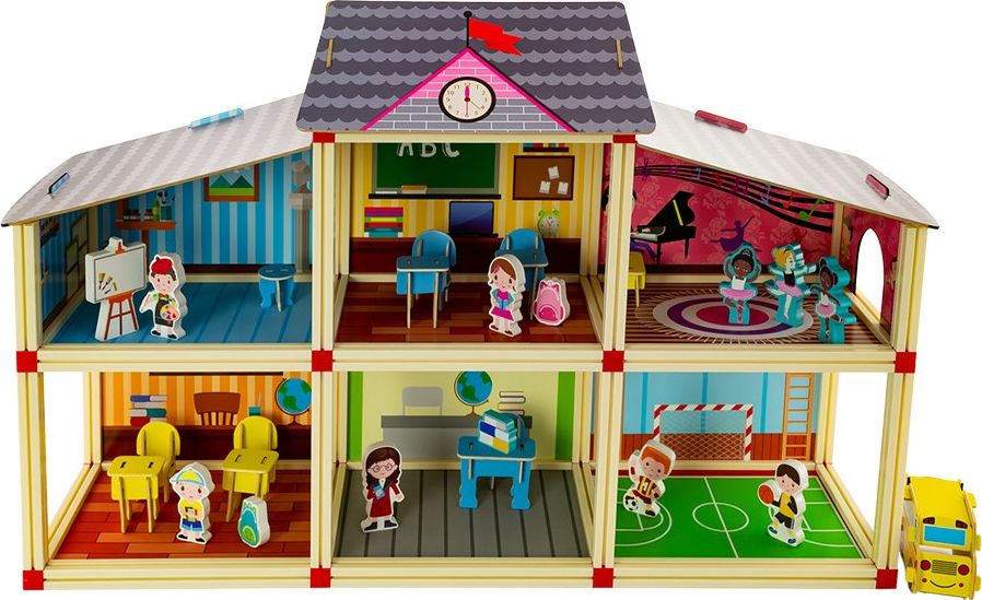 EURObaby Szkoła - Domek dla lalek (EBZ18H1271)