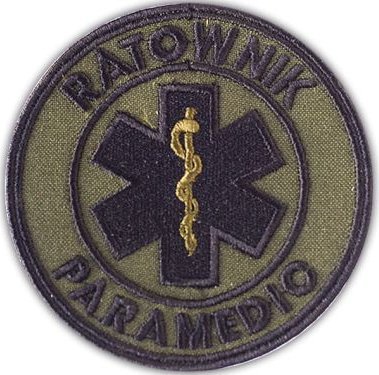 Polska Firma Emblemat RATOWNIK PARAMEDIC polowy