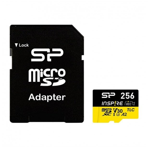 silicon power Karta pamięci microSDXC Inspire 256GB UHS-I U3 A2 V30 4K TLC